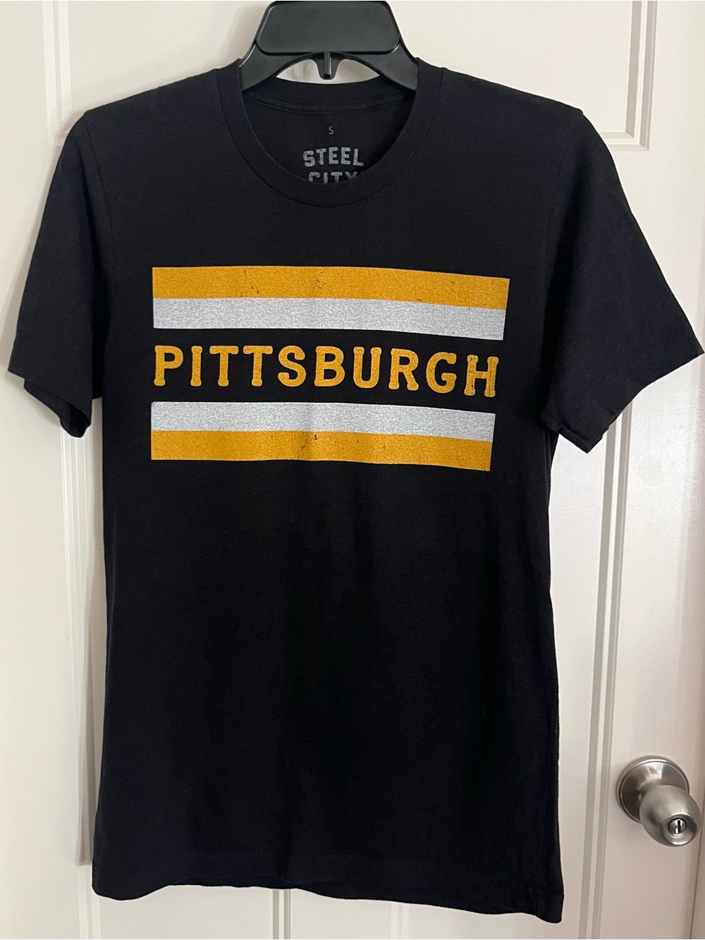 Pittsburgh Tee T-Shirt by Steel City, Sz S Adult